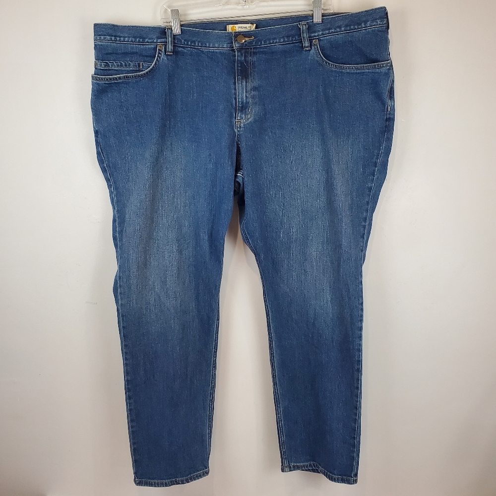 Carhartt Blaine Original Fit Straight Leg Denim Jeans 24W Womens Rugged Flex
